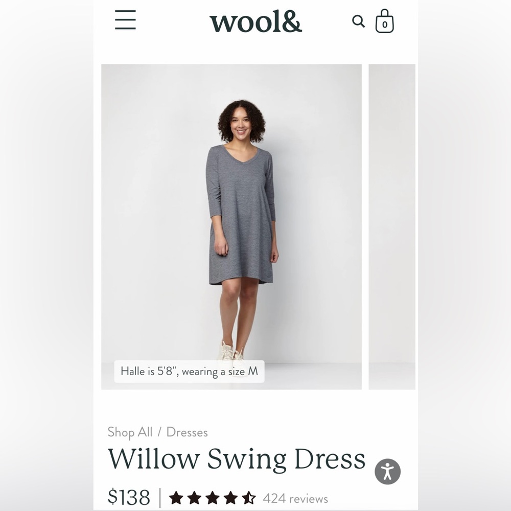 Wool & willow dress XL EUC